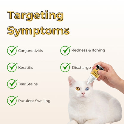 Helps Pets Naturally Fight Eye Infections & Gently Dissolve Tear Stains, Discharge & Redness