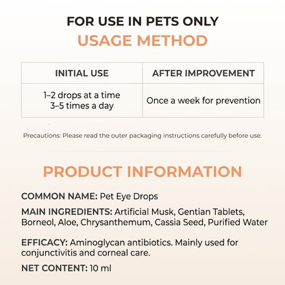Helps Pets Naturally Fight Eye Infections & Gently Dissolve Tear Stains, Discharge & Redness